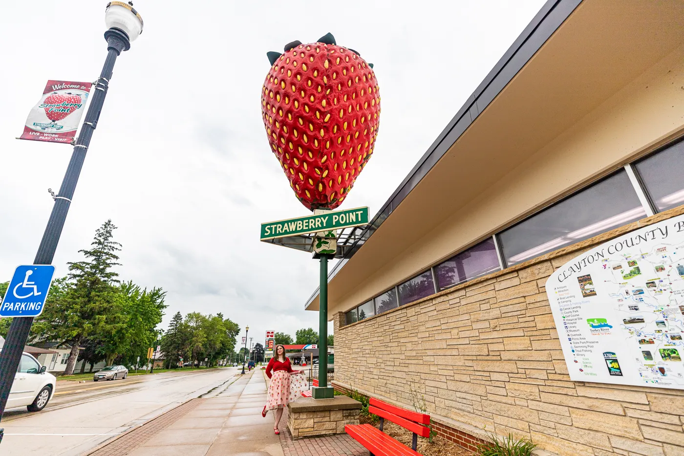 World's Largest Strawberry in Strawberry Point, Iowa Silly America