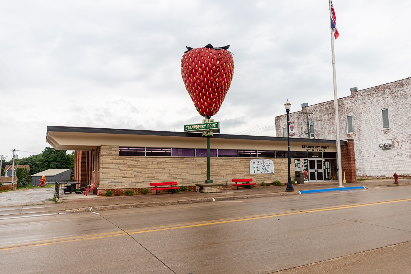 World's Largest Strawberry in Strawberry Point, Iowa Silly America