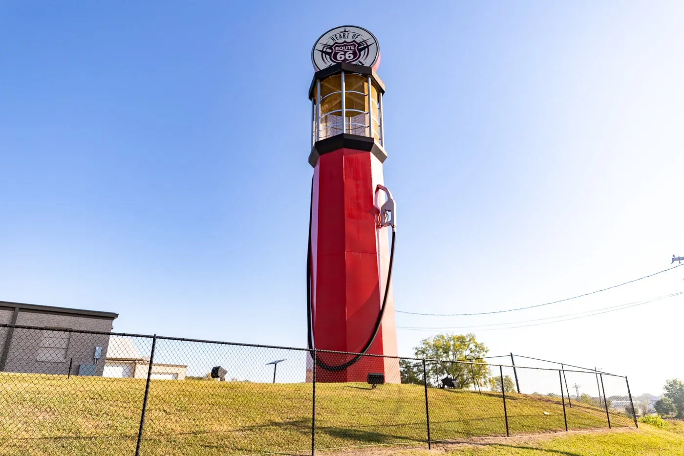 World's Tallest Gas Pump in Sapulpa, Oklahoma - Route 66 Roadside Attraction