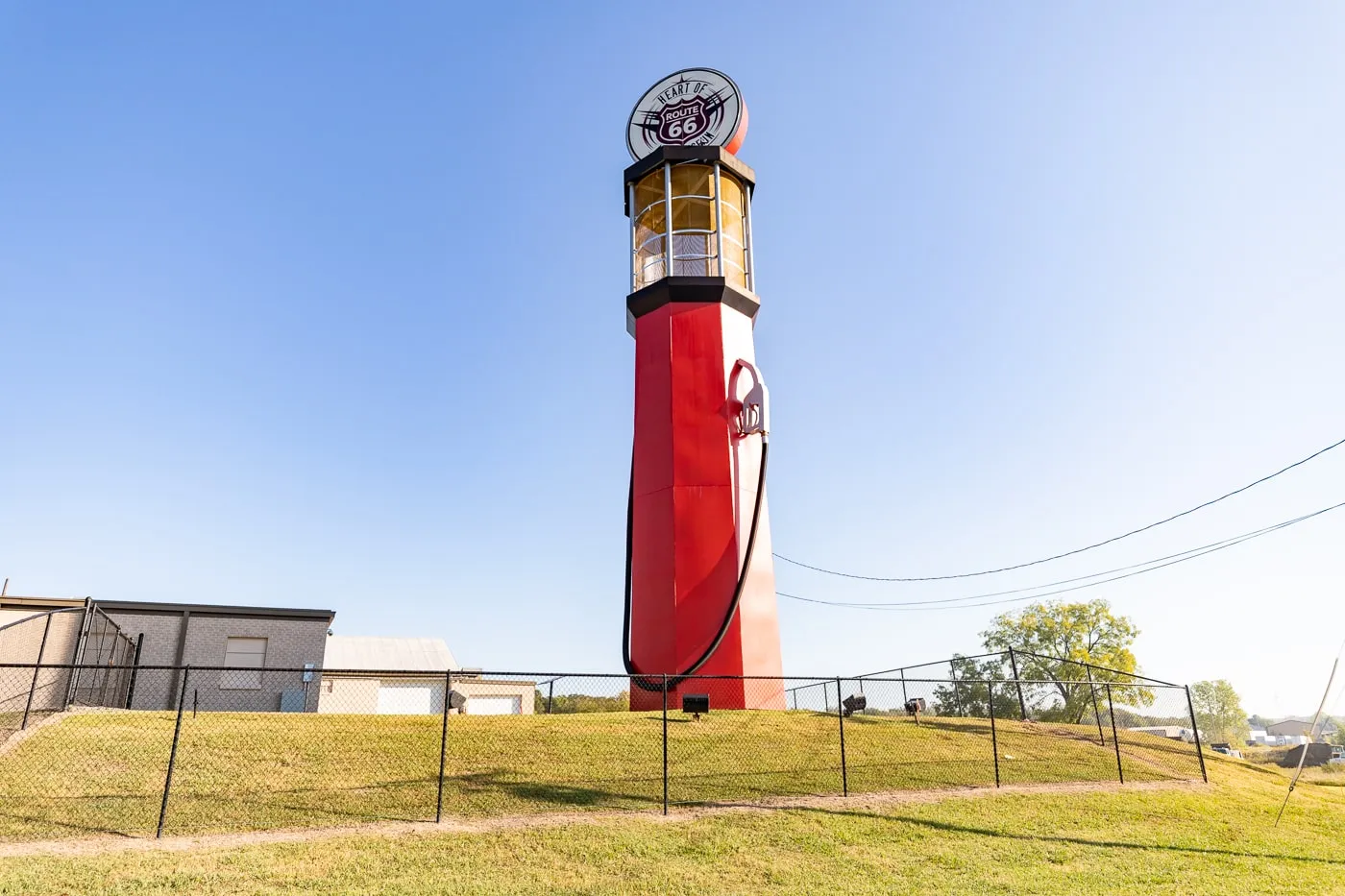 World's Tallest Gas Pump in Sapulpa, Oklahoma - Route 66 Roadside Attraction