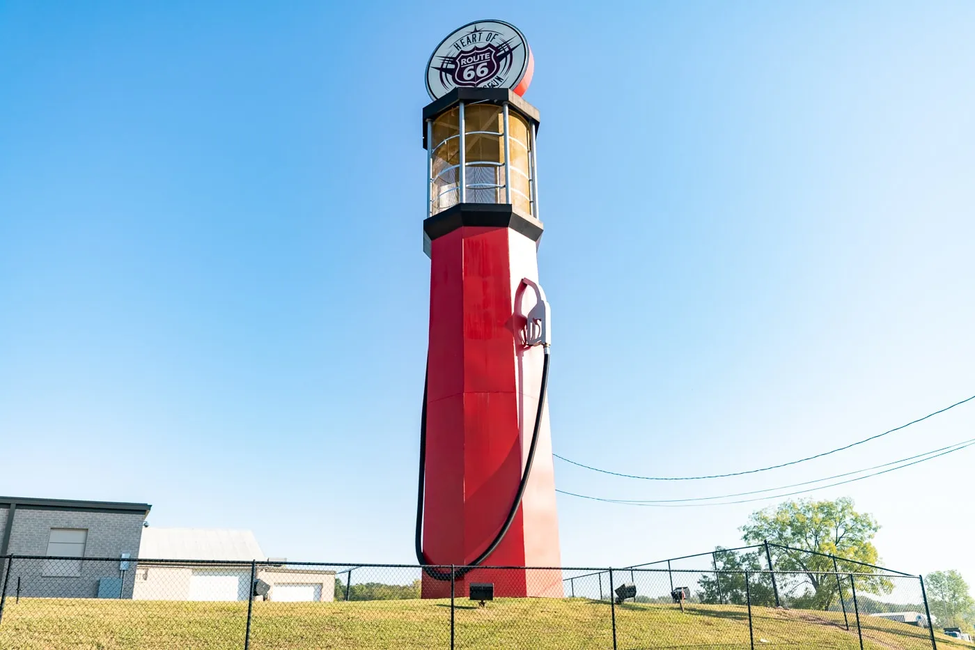 World's Tallest Gas Pump in Sapulpa, Oklahoma - Route 66 Roadside Attraction