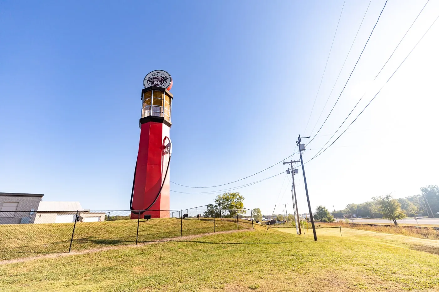 World's Tallest Gas Pump in Sapulpa, Oklahoma - Route 66 Roadside Attraction