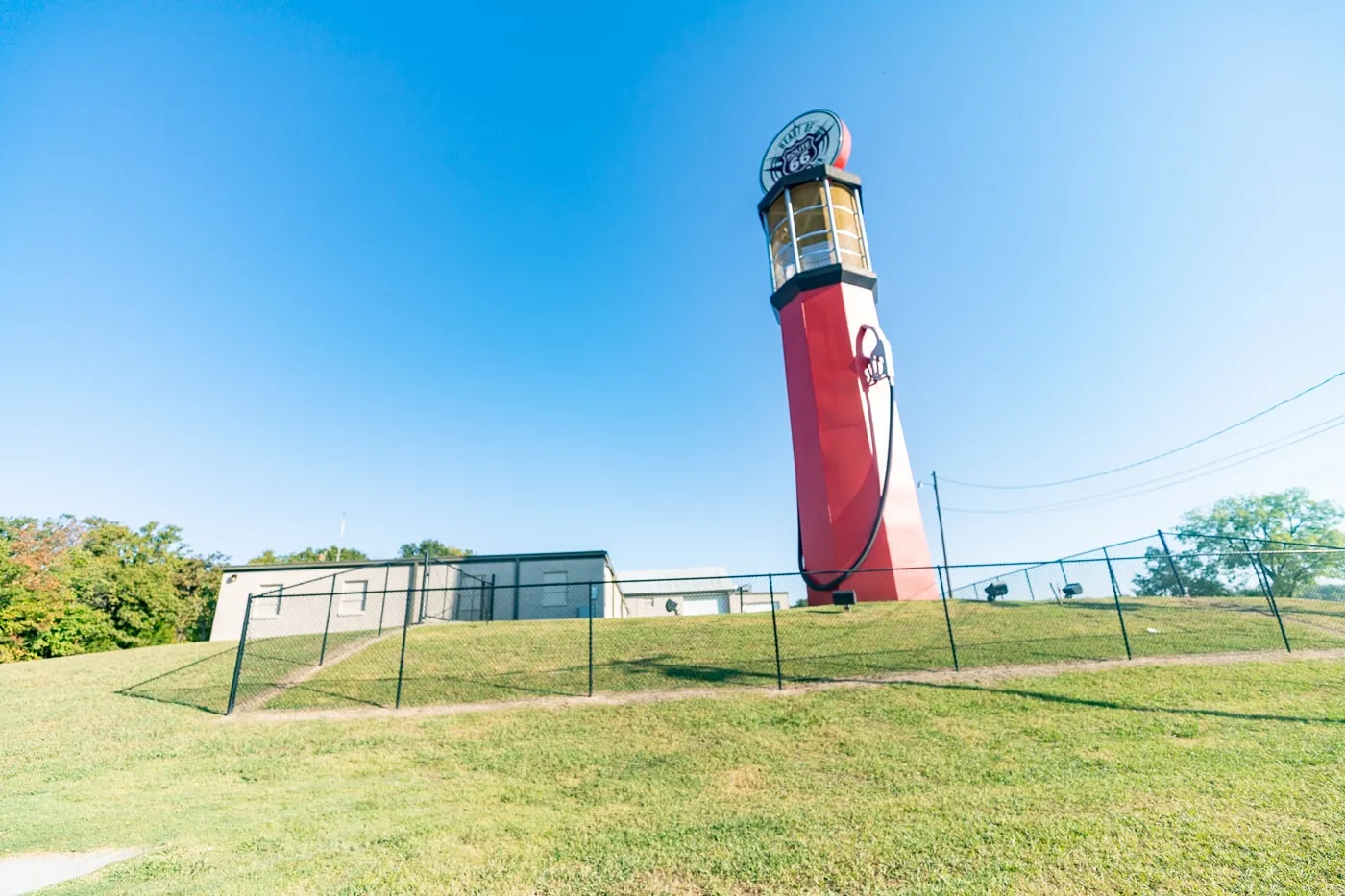 World's Tallest Gas Pump in Sapulpa, Oklahoma - Route 66 Roadside Attraction