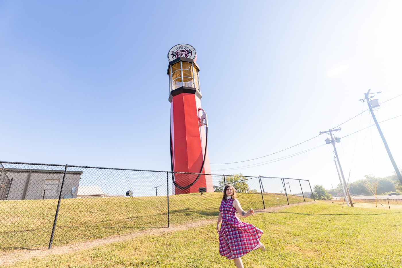 World's Tallest Gas Pump in Sapulpa, Oklahoma - Route 66 Roadside Attraction