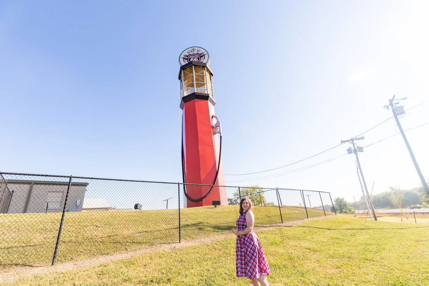 World's Tallest Gas Pump in Sapulpa, Oklahoma - Route 66 Roadside Attraction