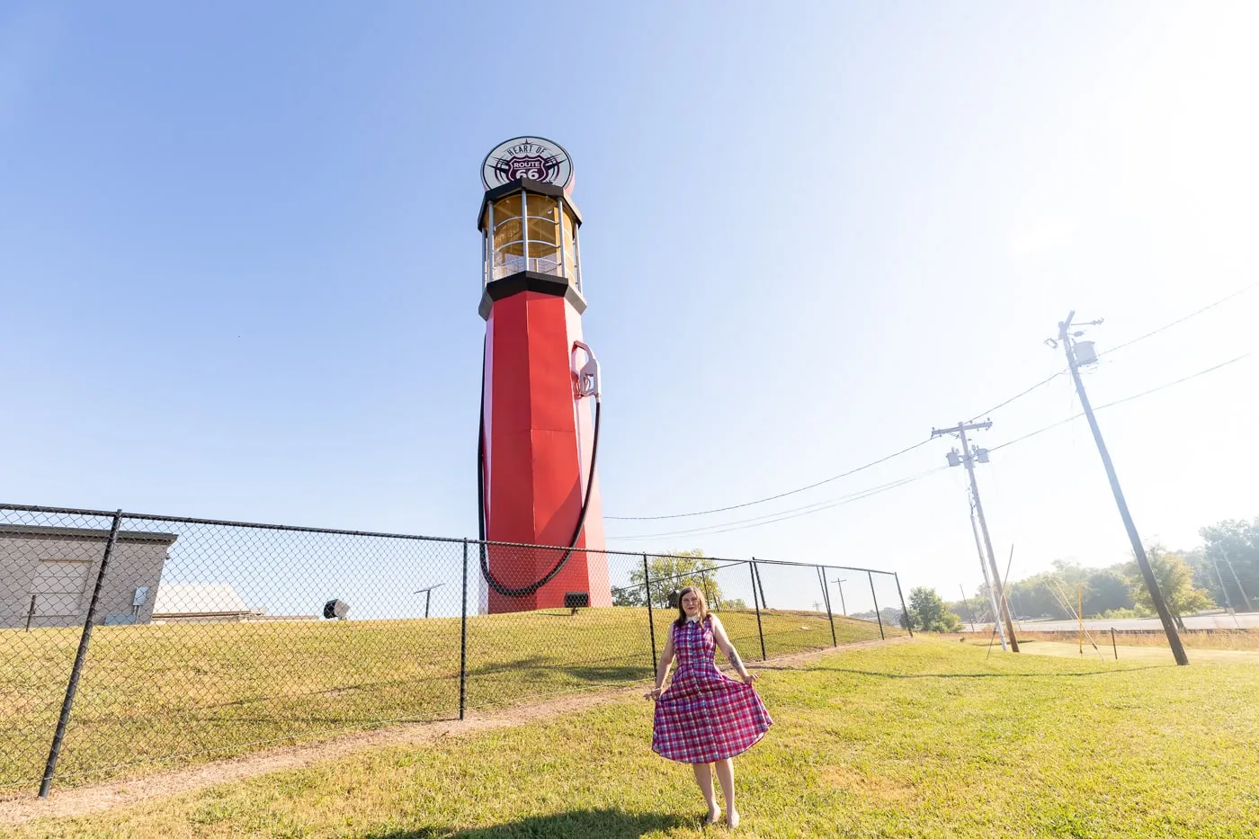 World's Tallest Gas Pump in Sapulpa, Oklahoma - Route 66 Roadside Attraction