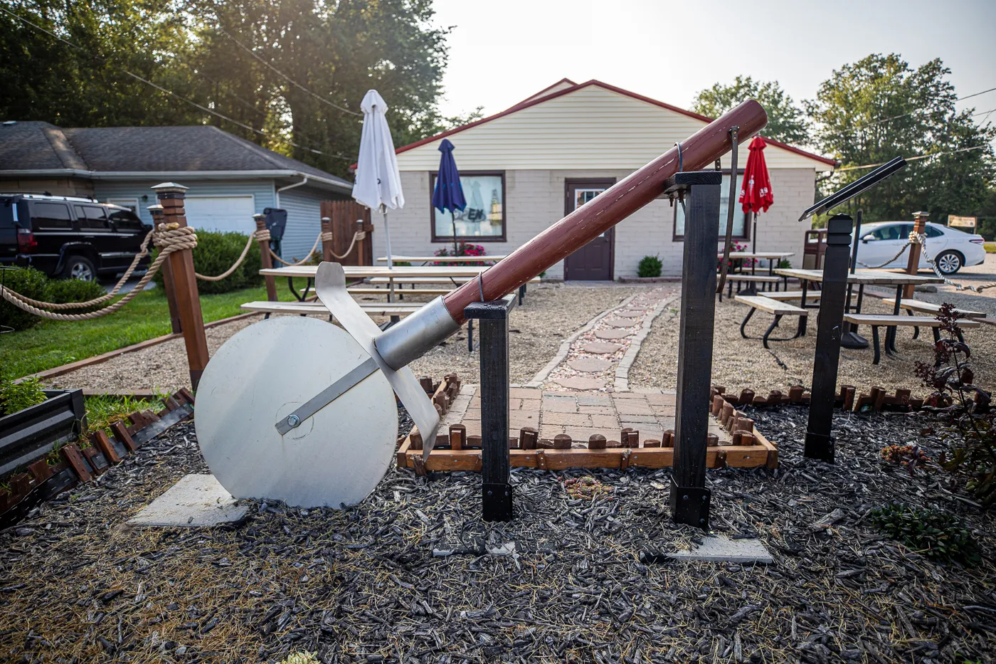 Big Pizza Slicer at  Greathouse of Pizza in Casey, Illinois