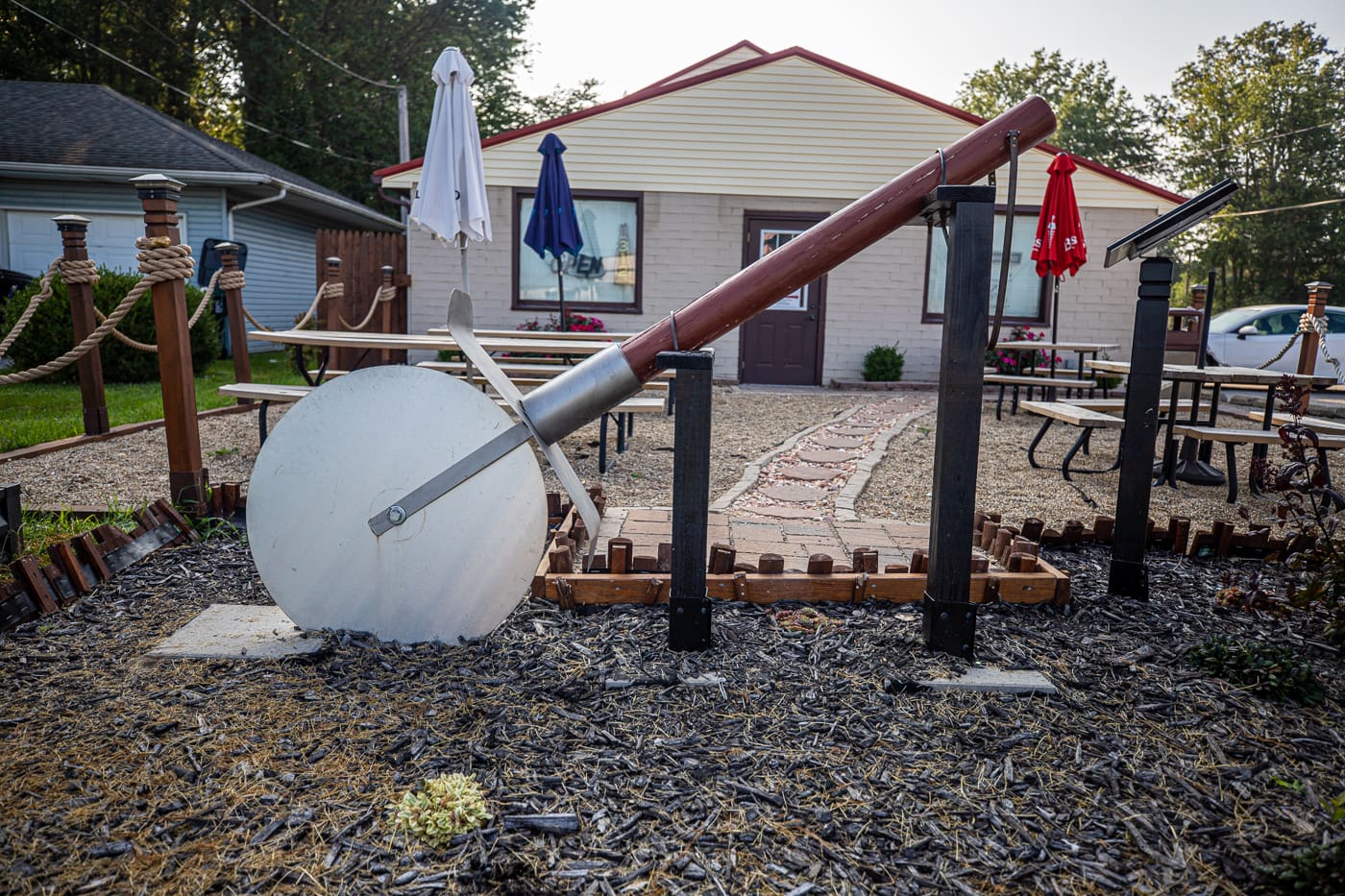 Big Pizza Slicer at  Greathouse of Pizza in Casey, Illinois