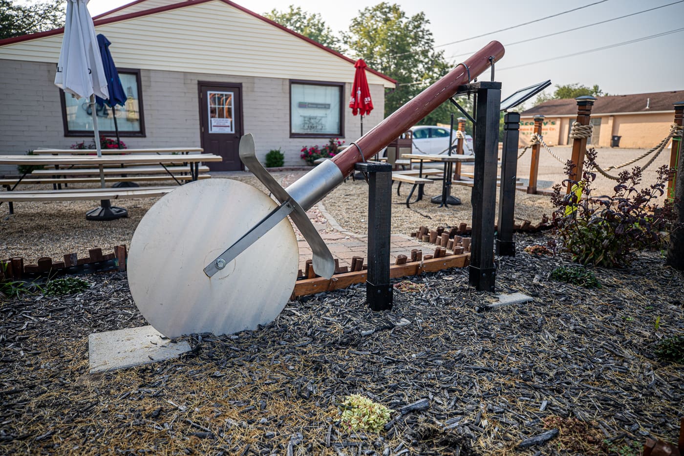 Big Pizza Slicer at  Greathouse of Pizza in Casey, Illinois