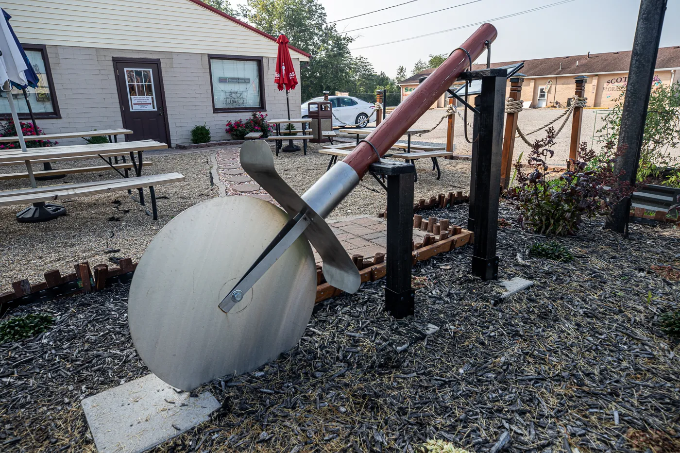 Big Pizza Slicer at  Greathouse of Pizza in Casey, Illinois