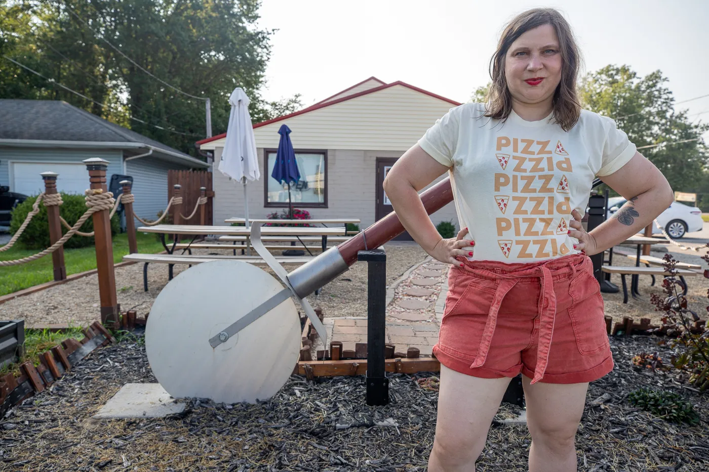 Big Pizza Slicer at  Greathouse of Pizza in Casey, Illinois