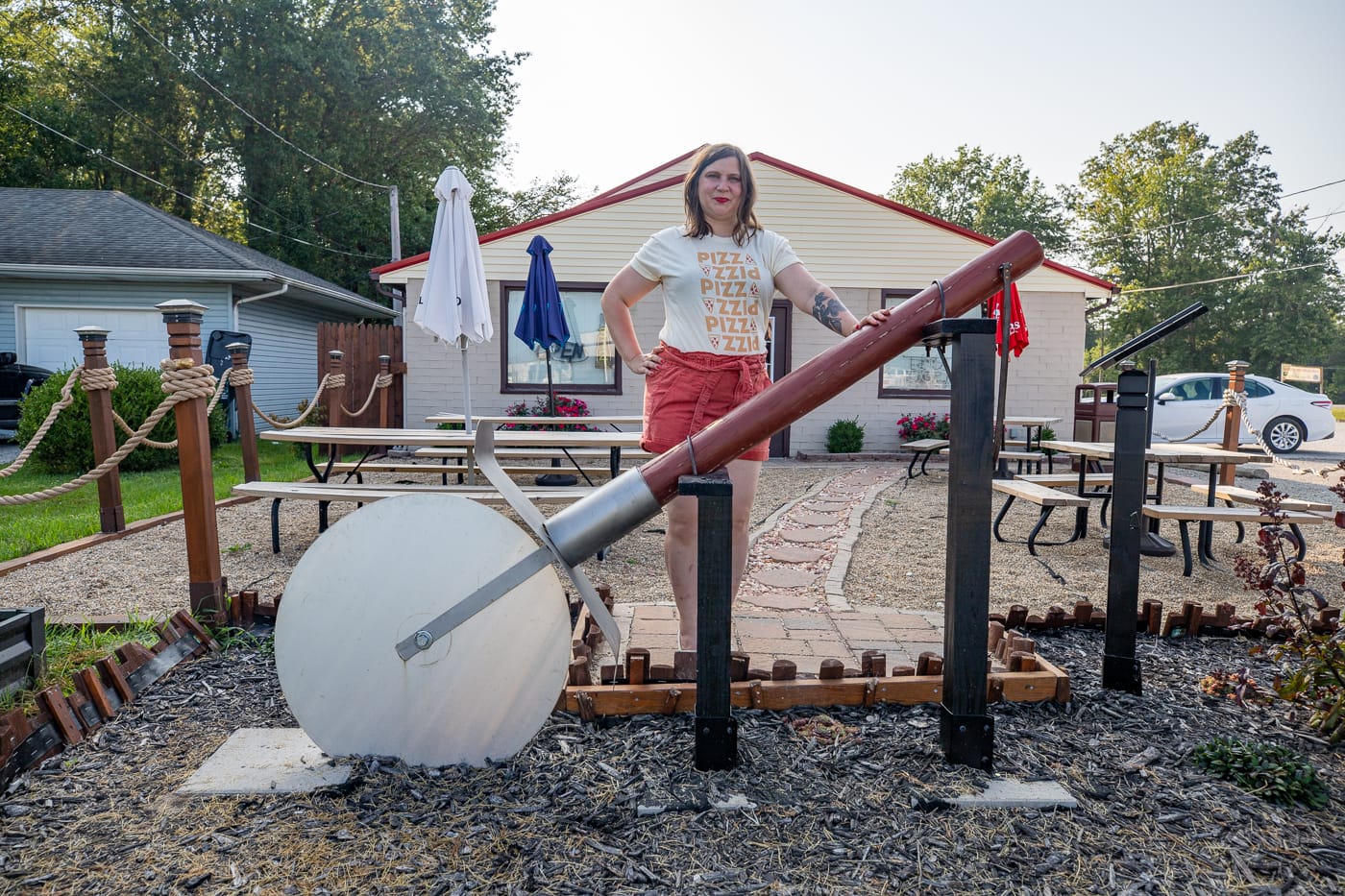 Big Pizza Slicer at  Greathouse of Pizza in Casey, Illinois