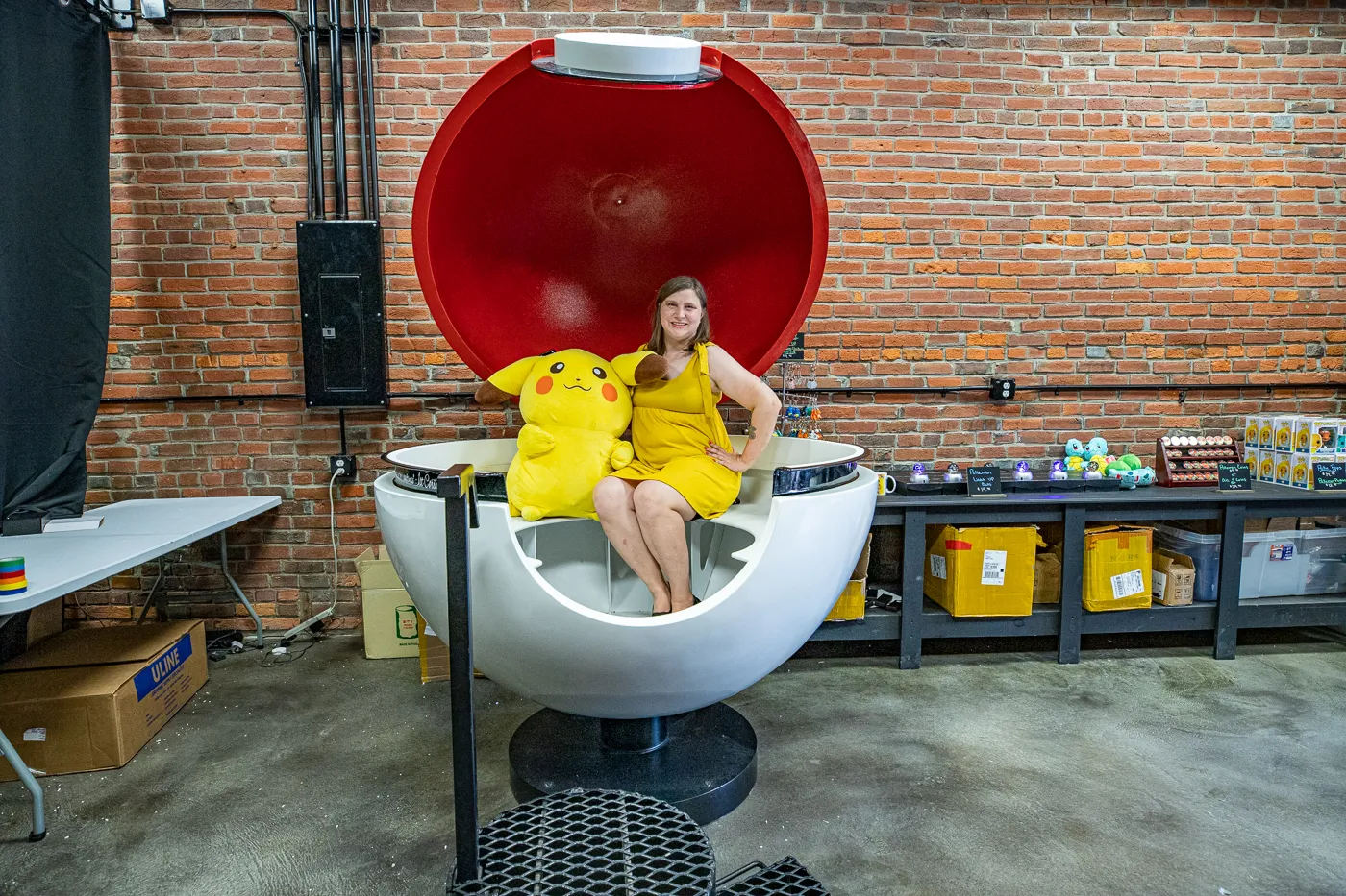 Big Poké Ball in Casey, Illinois - Big Pokemon Ball roadside attraction