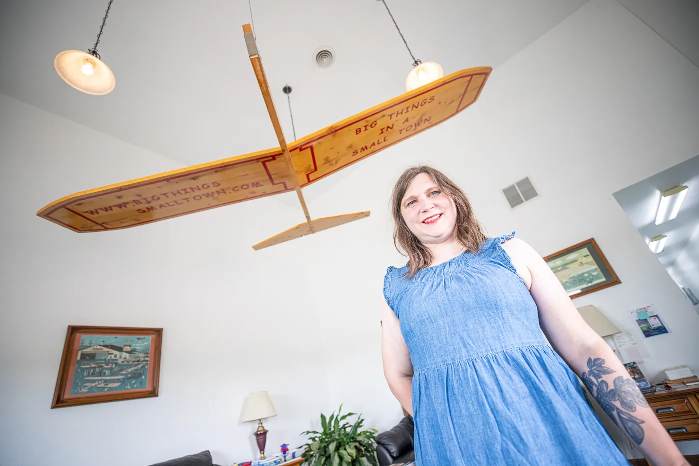 Big Wooden Toy Plane in Casey, Illinois