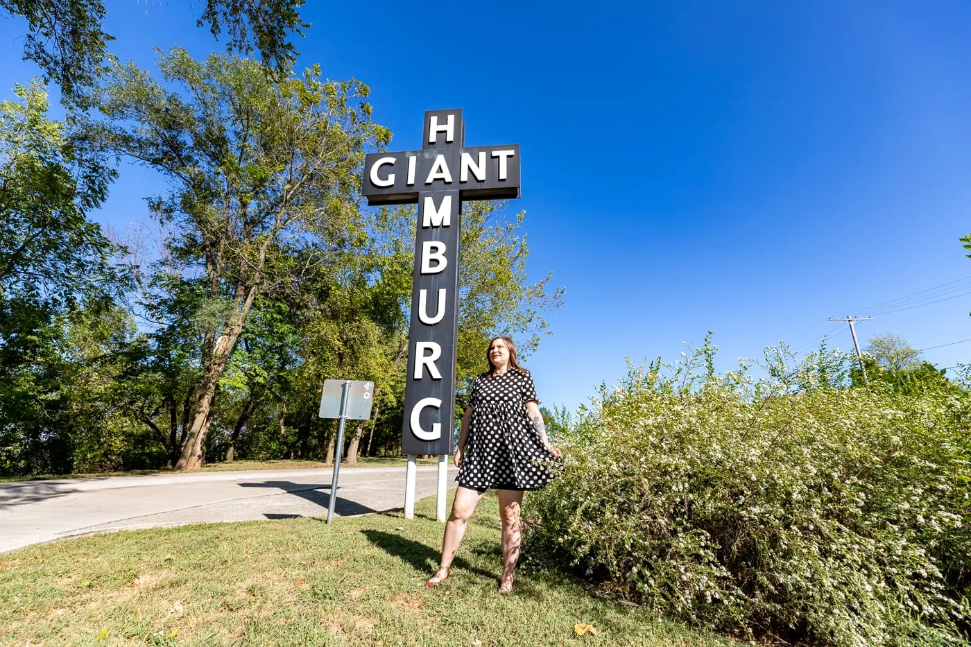 Red's Giant Hamburg sign at the Birthplace of Route 66 Roadside Park in Springfield, Missouri