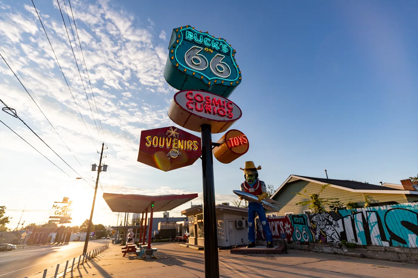 Buck Atom's Cosmic Curios on Route 66 in Tulsa, Oklahoma