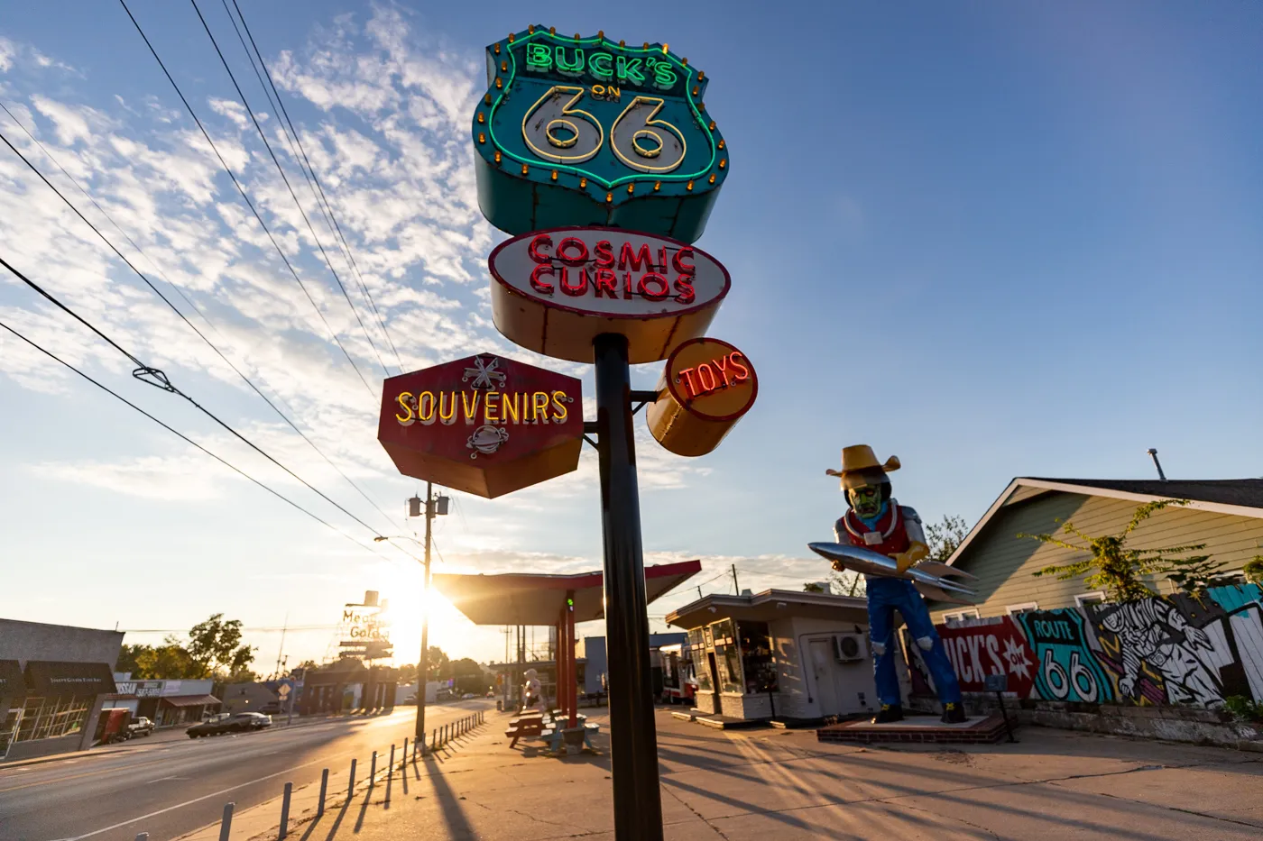 Buck Atom's Cosmic Curios on Route 66 in Tulsa, Oklahoma