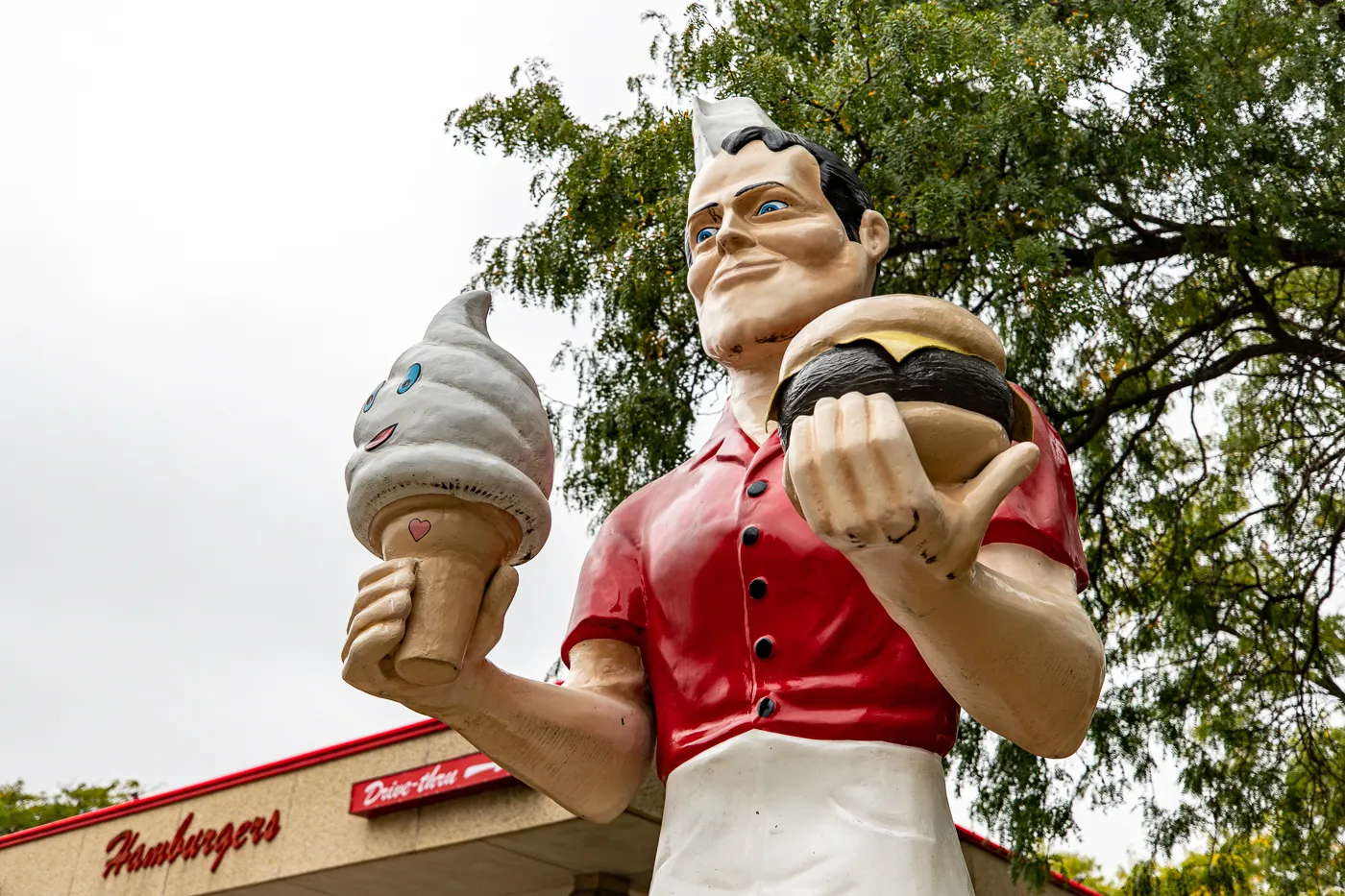 Carl's Ice Cream Muffler Man in Normal, Illinois Route 66 Roadside Attraction