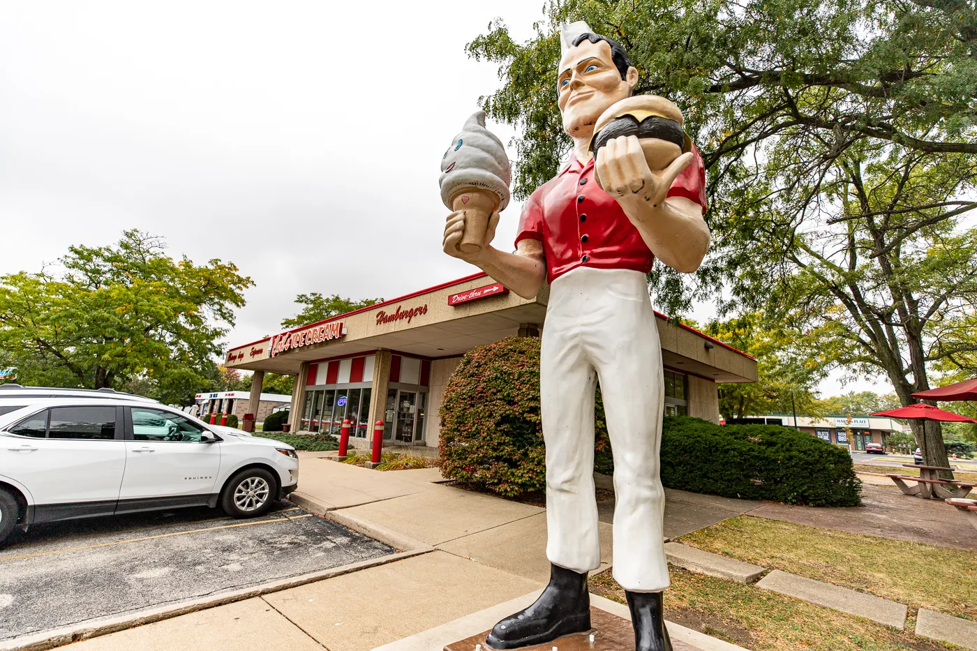 Carl's Ice Cream Muffler Man in Normal, Illinois Route 66 Roadside Attraction