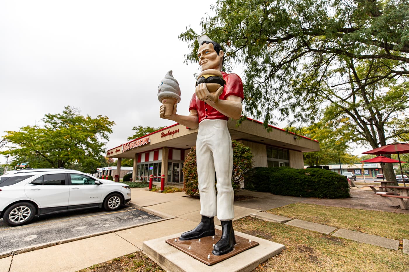 Carl's Ice Cream Muffler Man in Normal, Illinois Route 66 Roadside Attraction