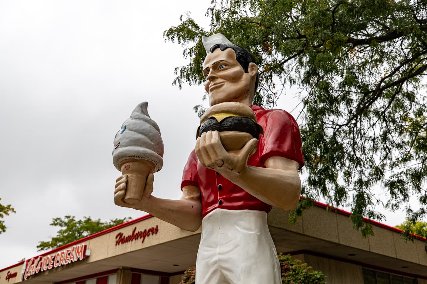 Carl's Ice Cream Muffler Man in Normal, Illinois Route 66 Roadside Attraction