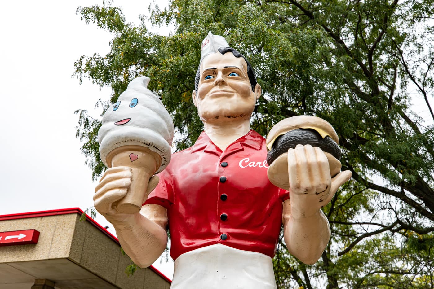 Carl's Ice Cream Muffler Man in Normal, Illinois Route 66 Roadside Attraction