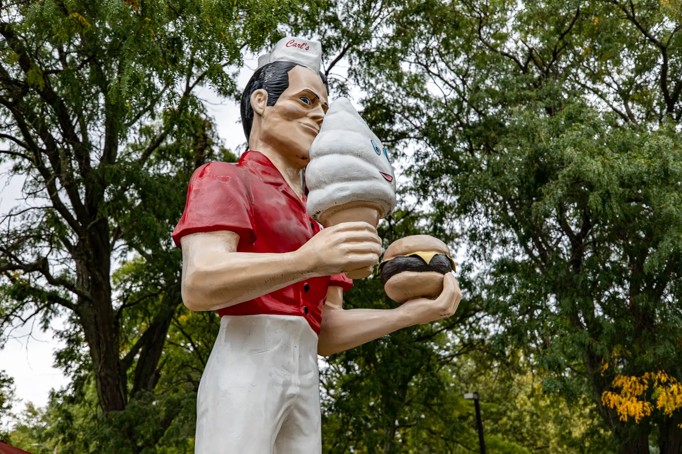 Carl's Ice Cream Muffler Man in Normal, Illinois Route 66 Roadside Attraction