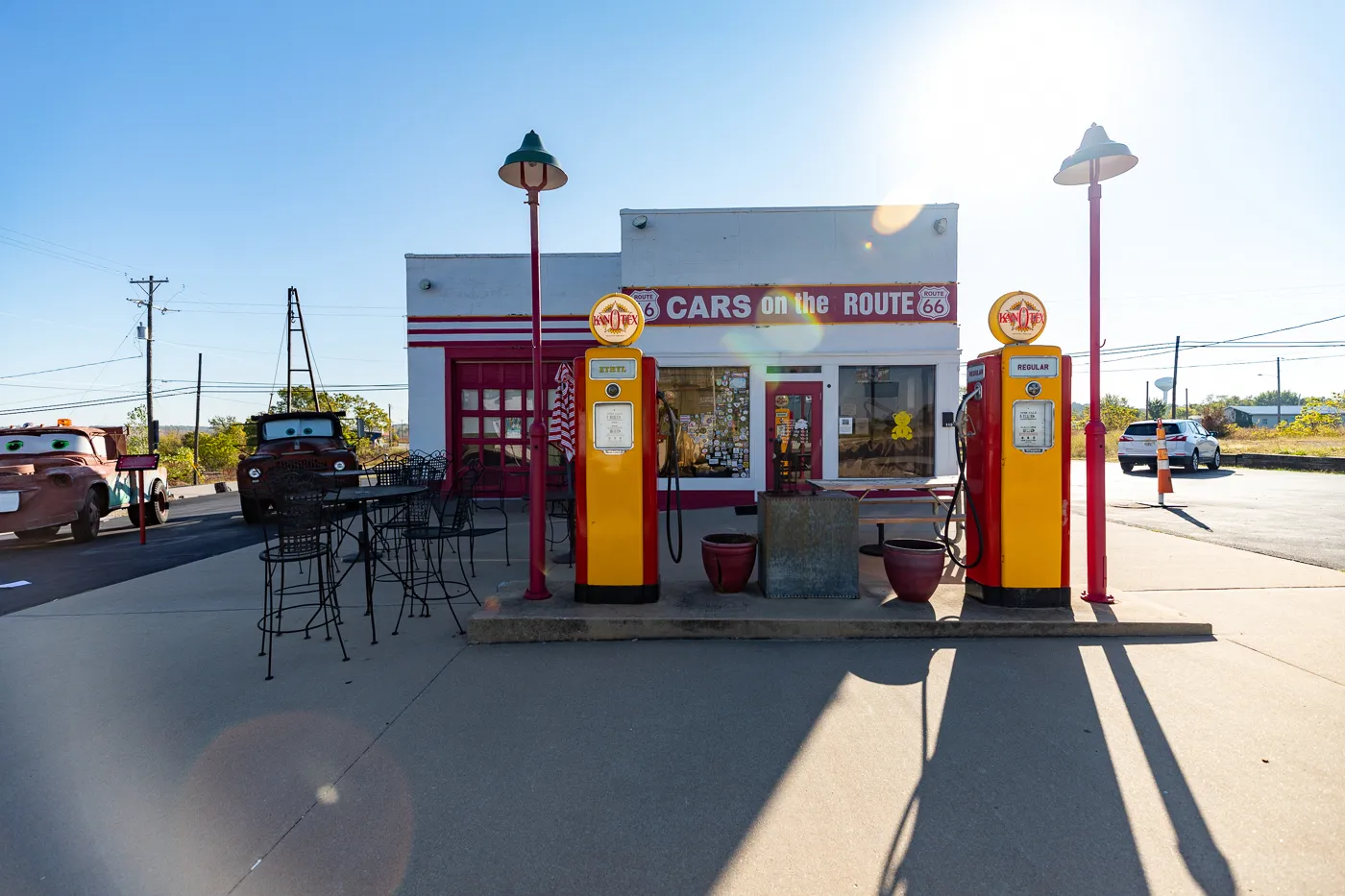 Cars on the Route in Galena, Kansas on Route 66