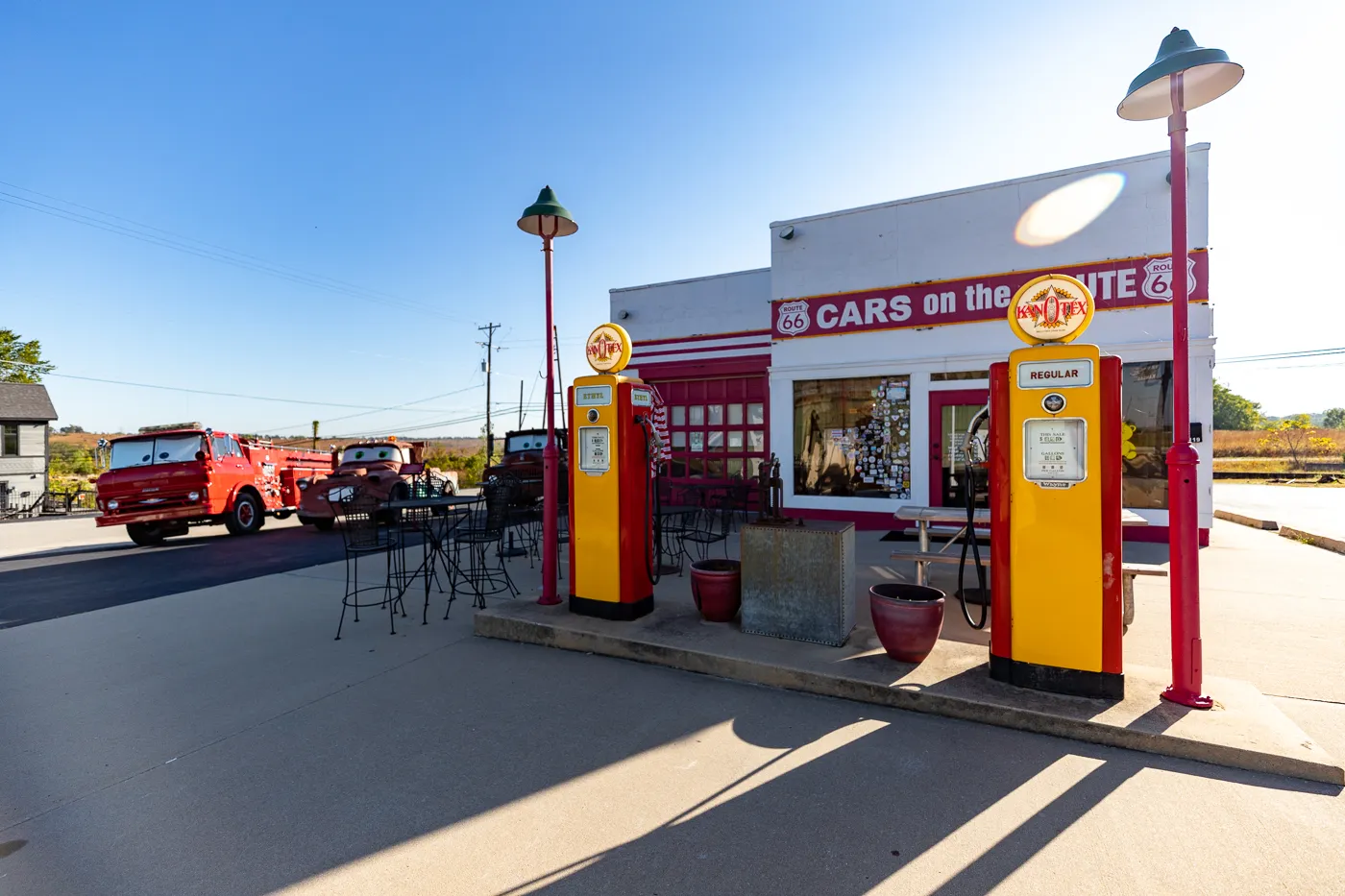 Cars on the Route in Galena, Kansas on Route 66