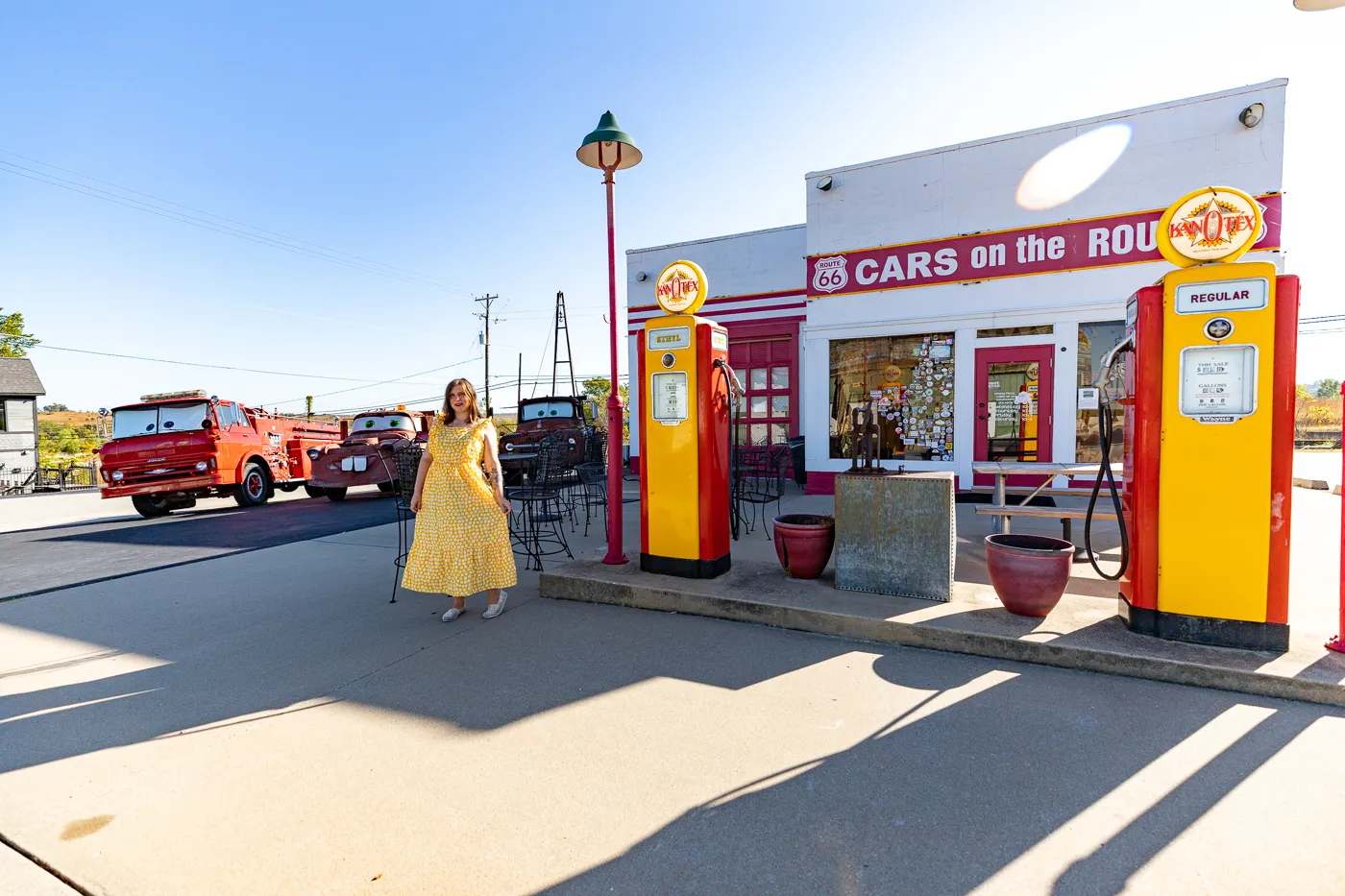 Cars on the Route in Galena, Kansas on Route 66