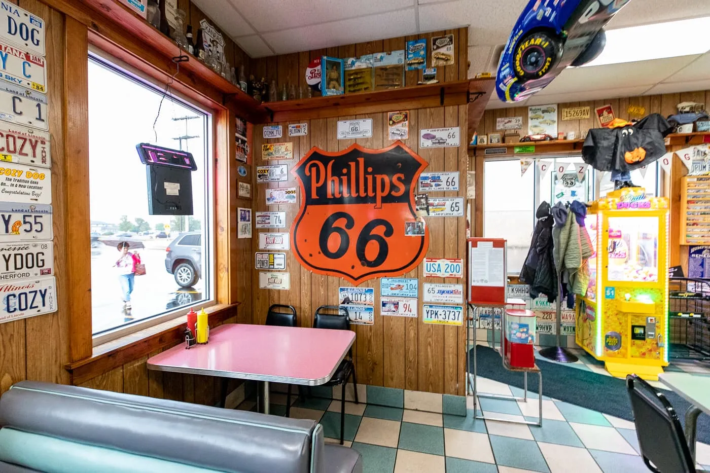 Inside Cozy Dog Drive In in Springfield, Illinois on Route 66