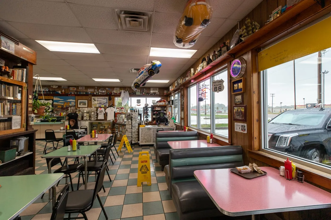 Inside Cozy Dog Drive In in Springfield, Illinois on Route 66