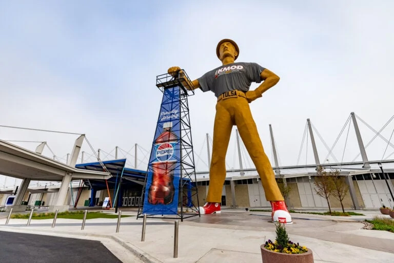 Golden Driller Statue In Tulsa Oklahoma