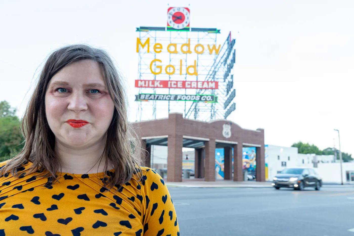 Meadow Gold Sign in Tulsa, Oklahoma Route 66 roadside attraction