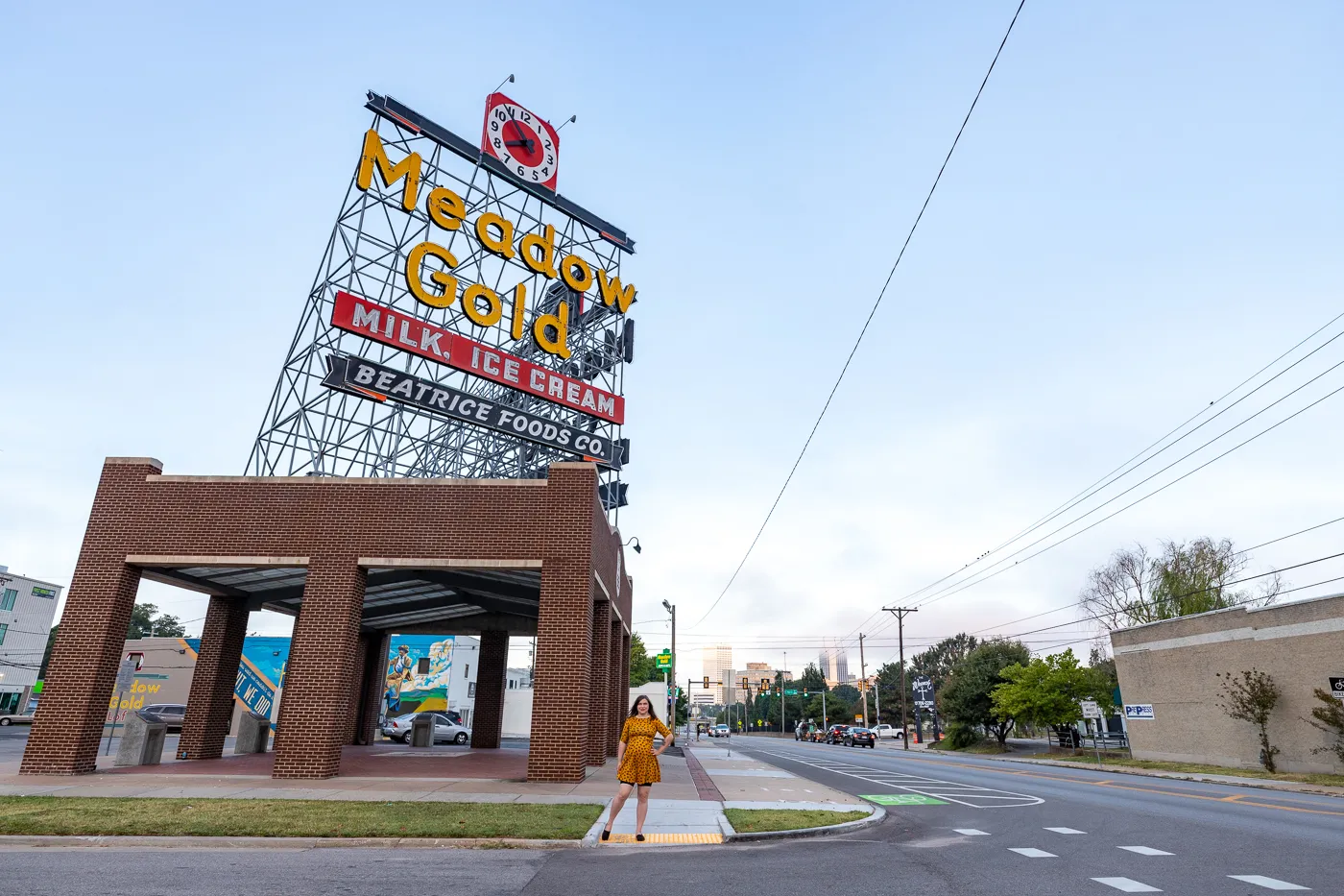 Meadow Gold Sign in Tulsa, Oklahoma Route 66 roadside attraction