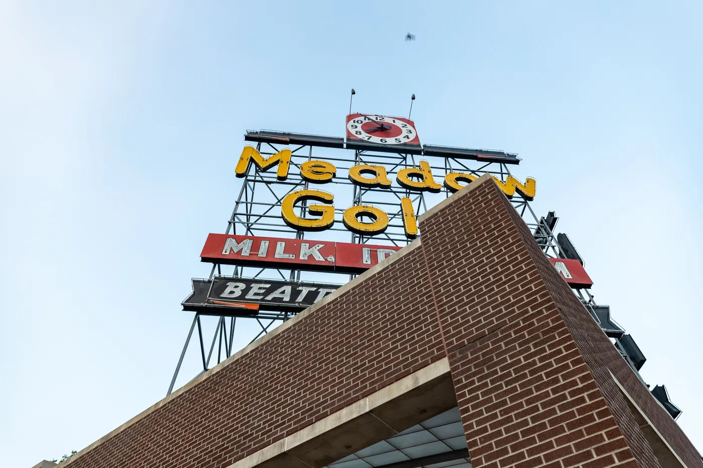 Meadow Gold Sign in Tulsa, Oklahoma Route 66 roadside attraction