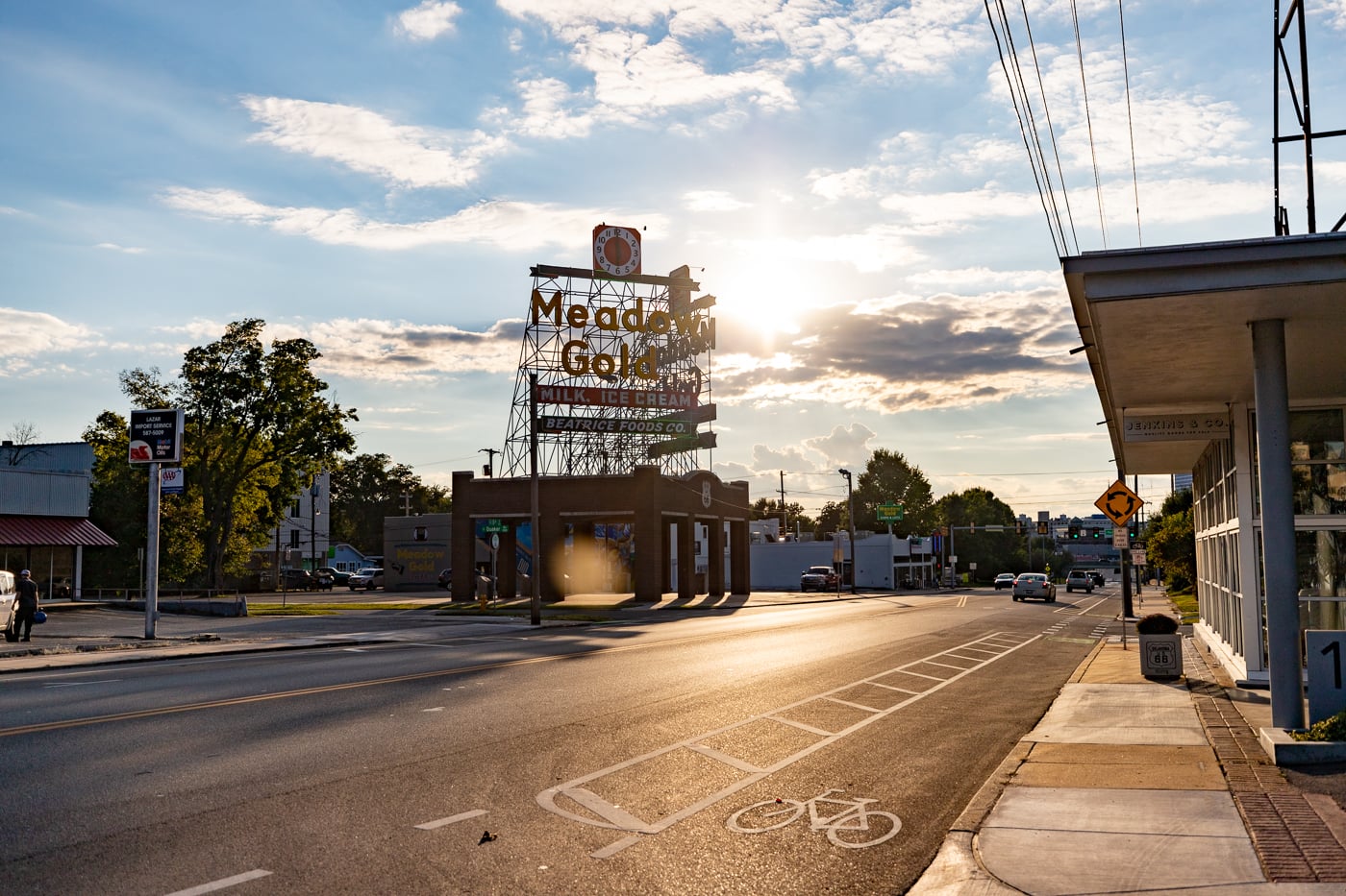 Meadow Gold Sign in Tulsa, Oklahoma Route 66 roadside attraction