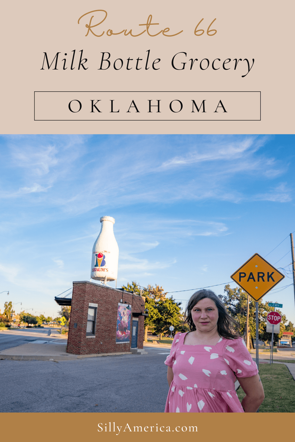 Got milk? Don’t worry, I know somewhere where you might never run out. Here at the milk bottle grocery in Oklahoma City, Oklahoma. Don't miss this Route 66 roadside attraction on your Mother Road road trip. #Route66 #Route66RoadTrip #OklahomaRoadsideAttractions #OklahomaRoadsideAttraction #RoadsideAttractions #RoadsideAttraction #RoadTrip #OklahomaRoadTrip #OklahomaRoadTripBucketLists #OklahomaBucketList #OklahomaRoadTripThingstoDo #OklahomaRoadTripIdeas