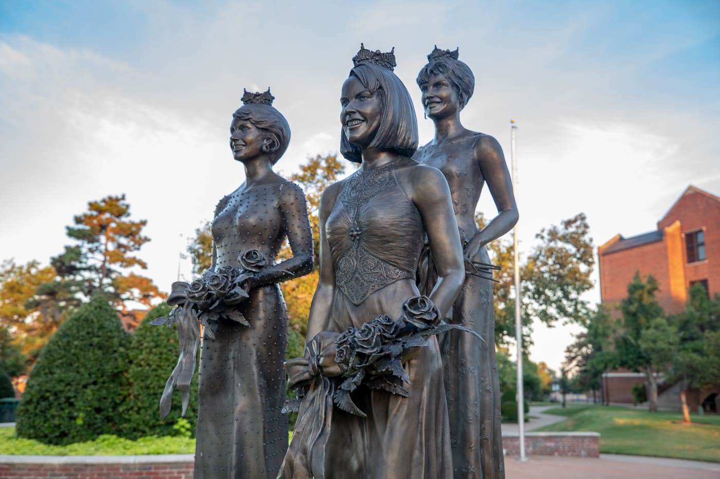 Miss America Statues at Oklahoma City University - Oklahoma Roadside Attraction