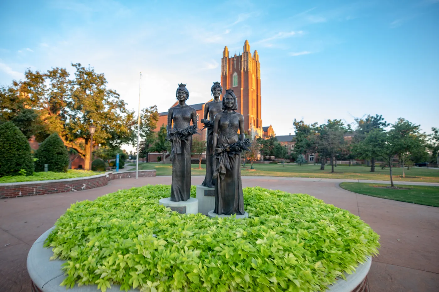 Miss America Statues at Oklahoma City University - Oklahoma Roadside Attraction