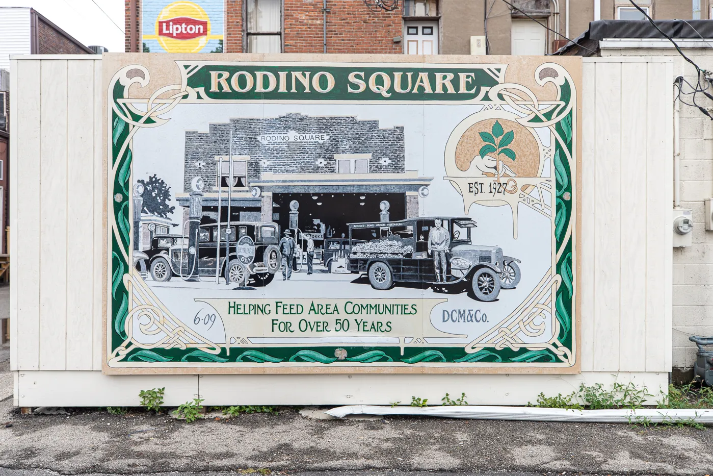 Rodino Square mural - Mural City Route 66 Murals in Pontiac, Illinois