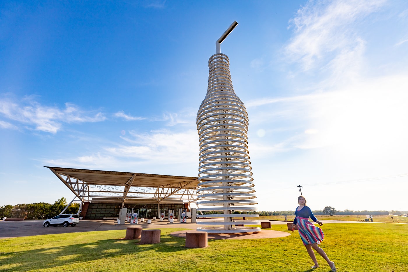 Pops 66 Soda Ranch & World's Largest Soda Bottle in Arcadia, Oklahoma Route 66 Roadside Attraction