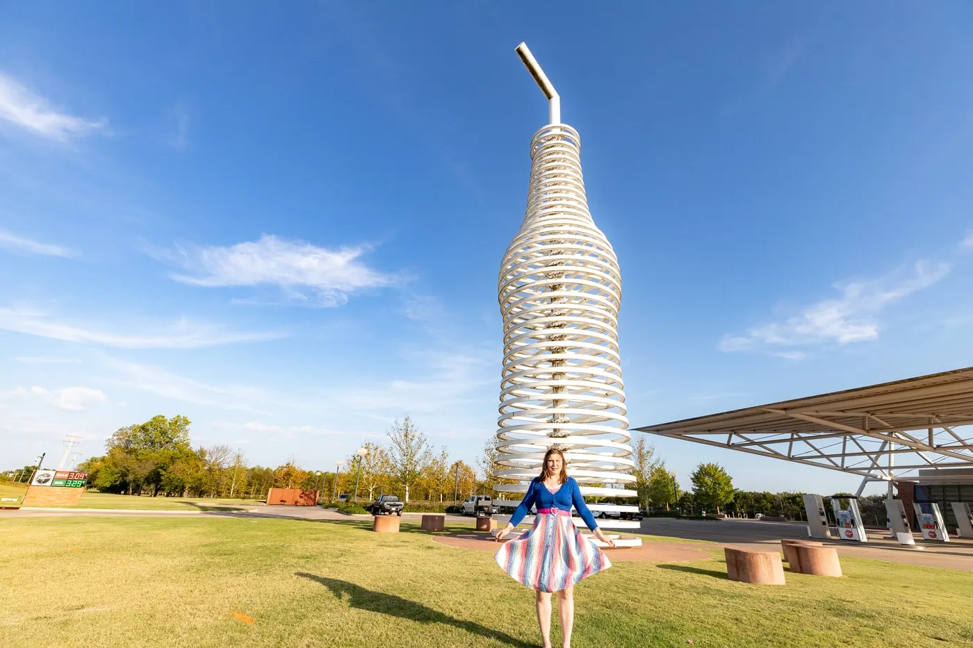 Pops 66 Soda Ranch & World's Largest Soda Bottle in Arcadia, Oklahoma Route 66 Roadside Attraction