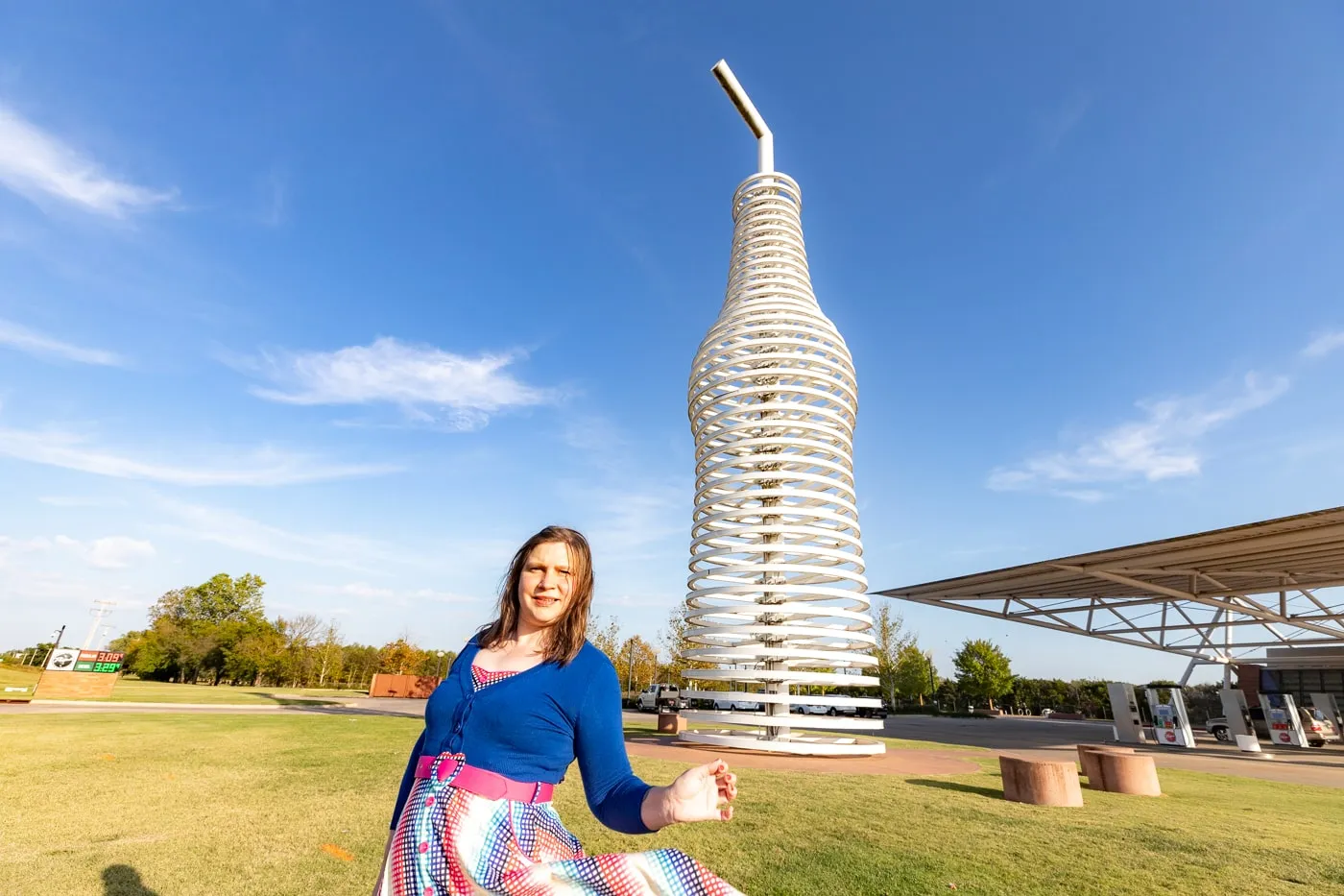 Pops 66 Soda Ranch & World's Largest Soda Bottle in Arcadia, Oklahoma Route 66 Roadside Attraction