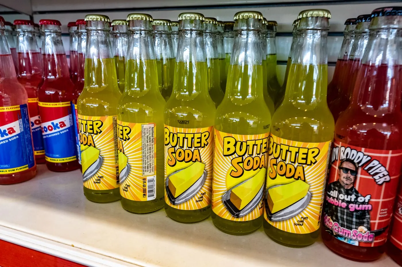 Butter soda at Pops 66 Soda Ranch in Arcadia, Oklahoma Route 66 Roadside Attraction