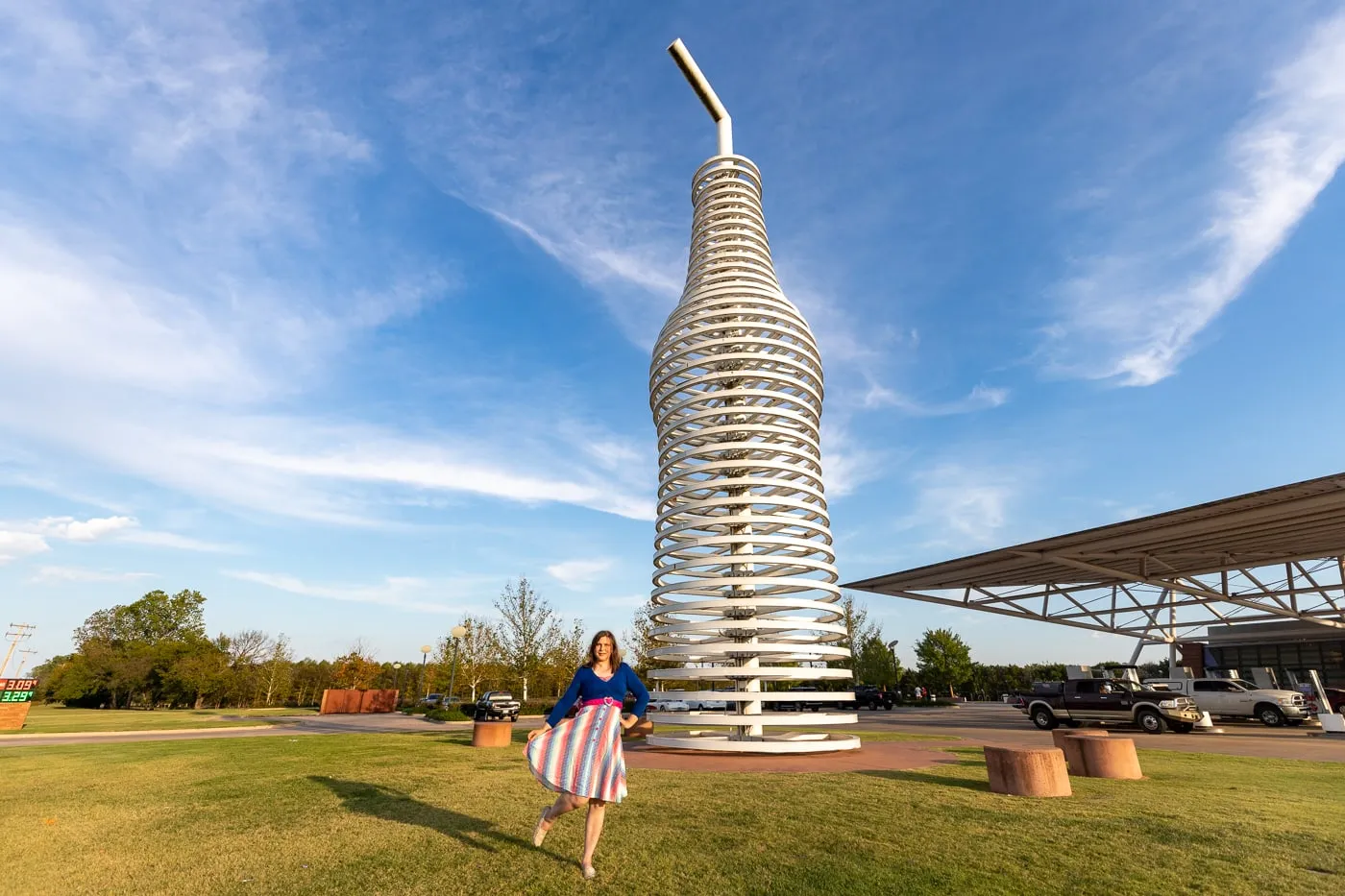 Pops 66 Soda Ranch & World's Largest Soda Bottle in Arcadia, Oklahoma Route 66 Roadside Attraction