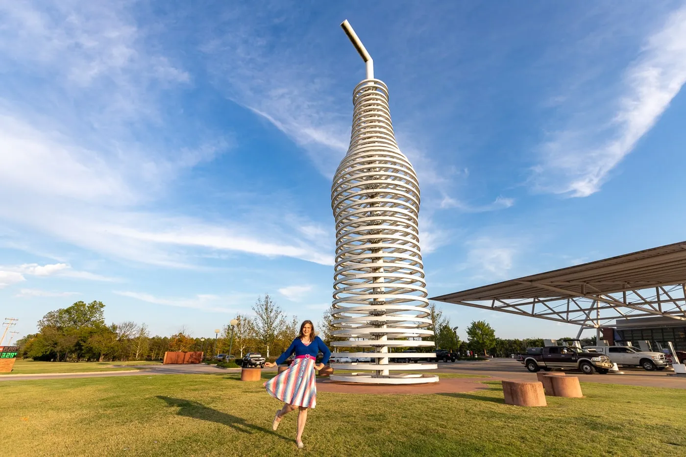 Pops 66 Soda Ranch & World's Largest Soda Bottle in Arcadia, Oklahoma Route 66 Roadside Attraction