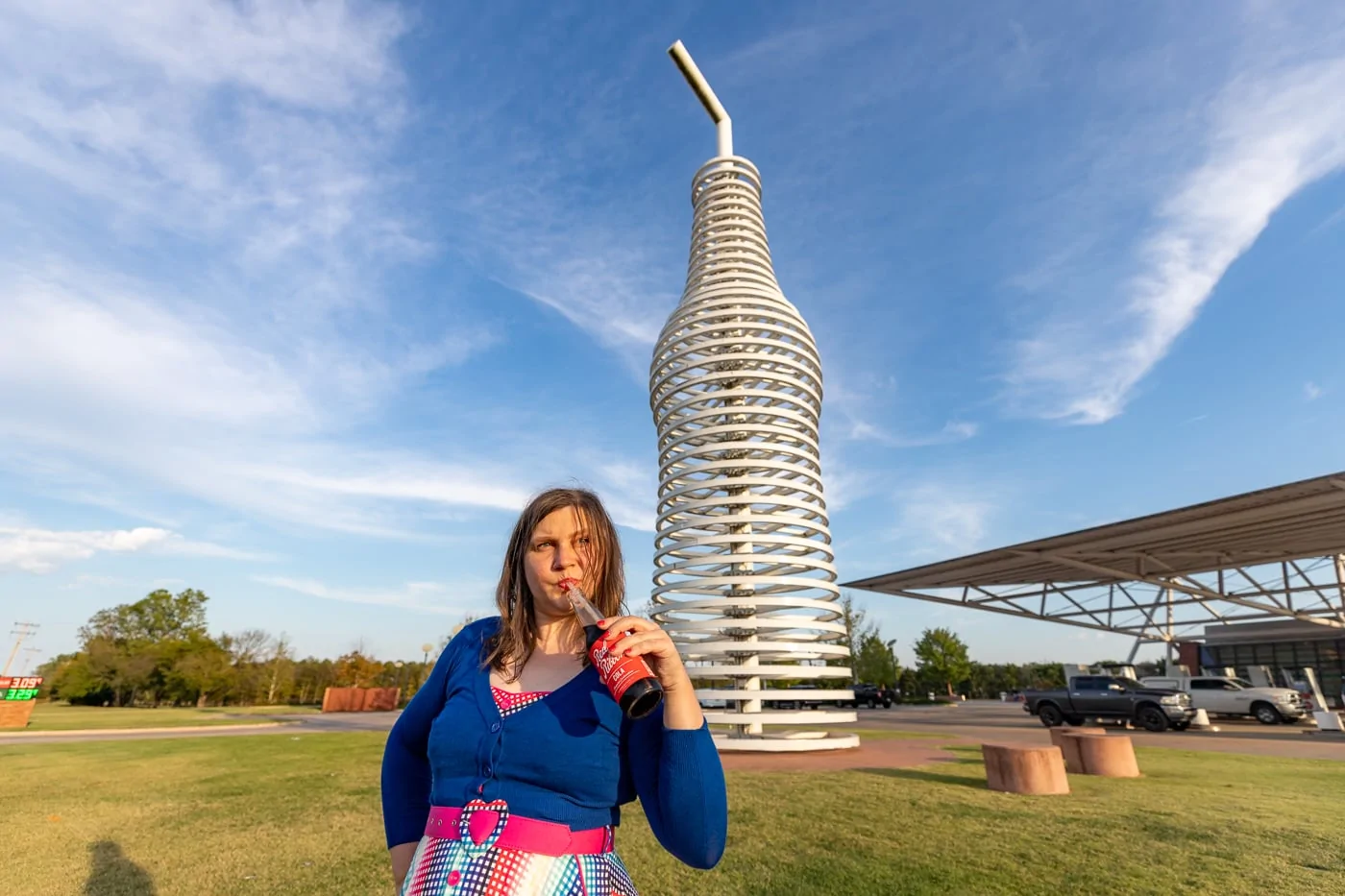 Pops 66 Soda Ranch & World's Largest Soda Bottle in Arcadia, Oklahoma Route 66 Roadside Attraction
