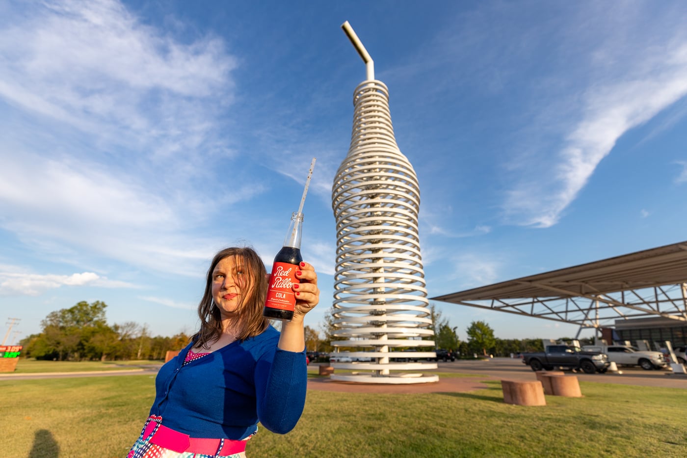 Pops 66 Soda Ranch & World's Largest Soda Bottle in Arcadia, Oklahoma Route 66 Roadside Attraction