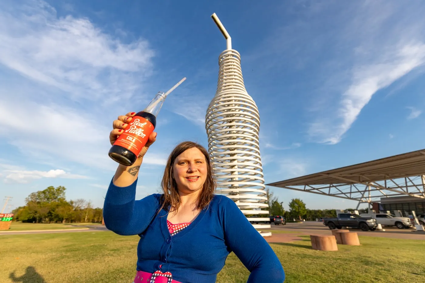 Pops 66 Soda Ranch & World's Largest Soda Bottle in Arcadia, Oklahoma Route 66 Roadside Attraction